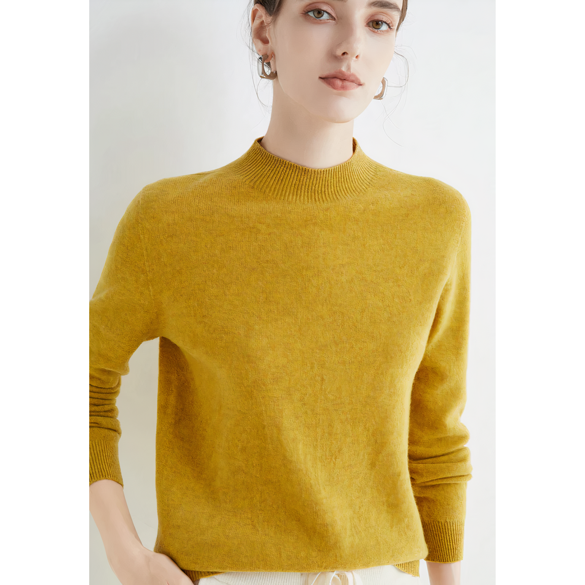 Damen Strickpullover Mit Kurzem Ausschnitt