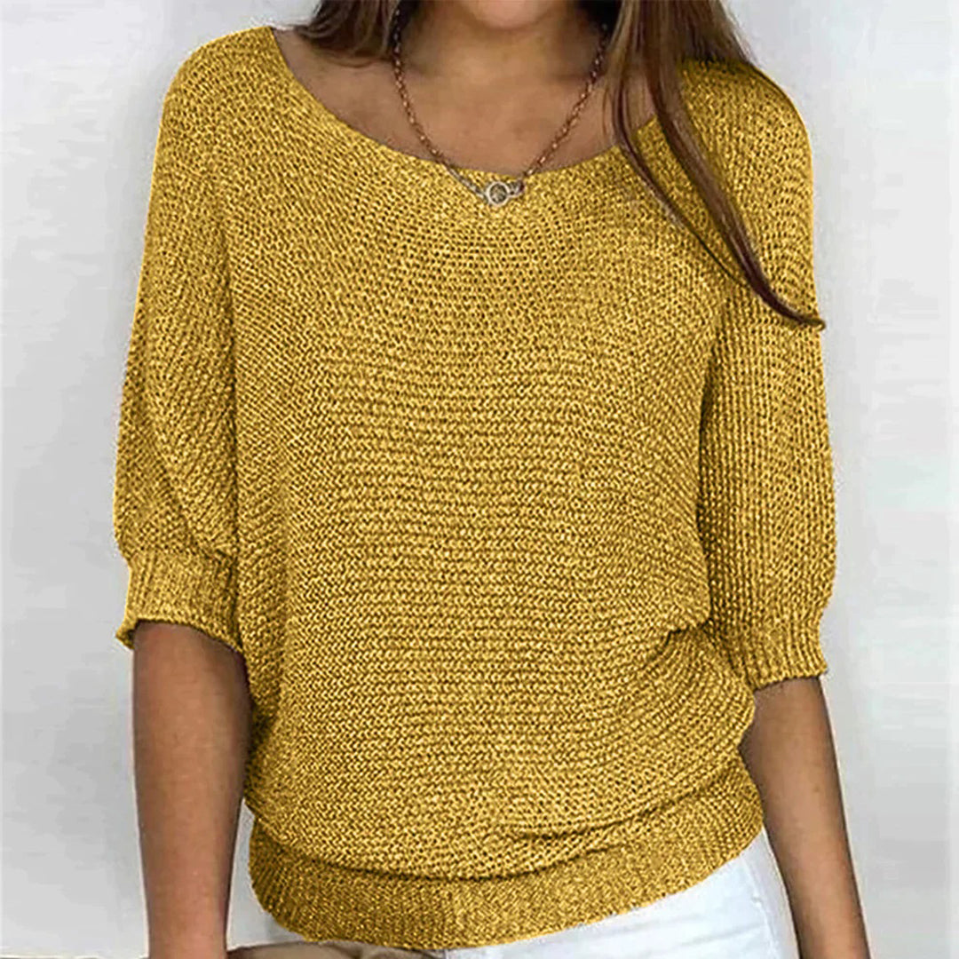 Lockerer Strickpullover mit Strukturmuster