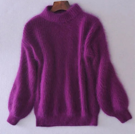 Locker Gestrickter Damen Pullover Im Vintage Look