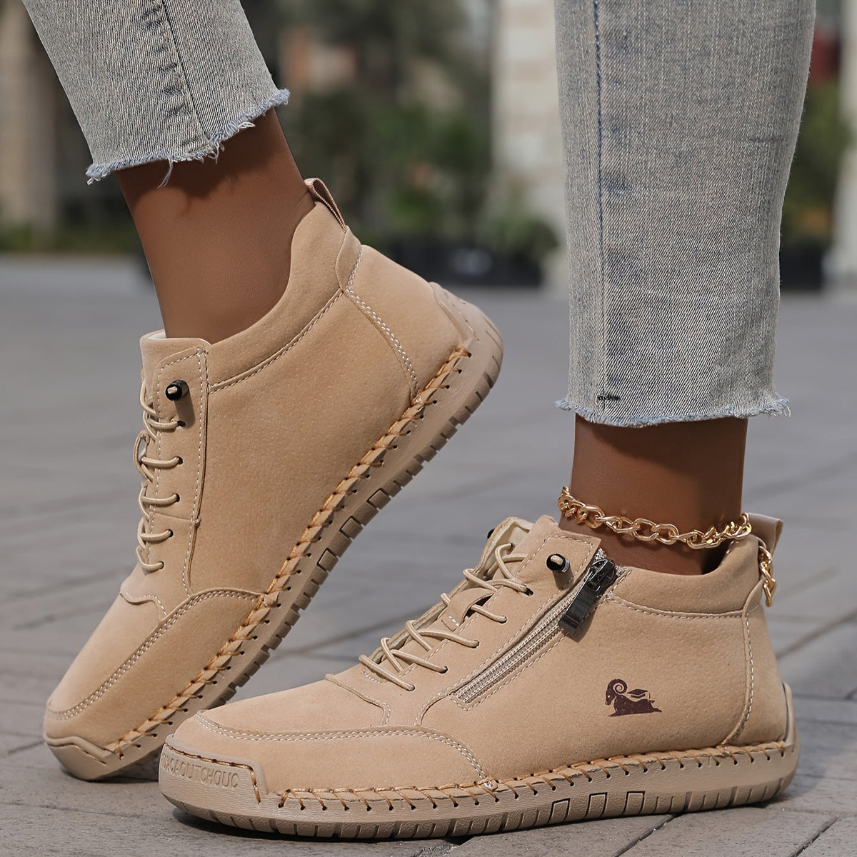 Damen Walkingschuhe mit Weiter Zehenbox und Rutschfester Sohle