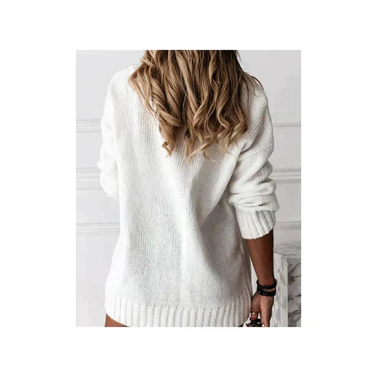 Damen Strickpullover Mit V Ausschnitt