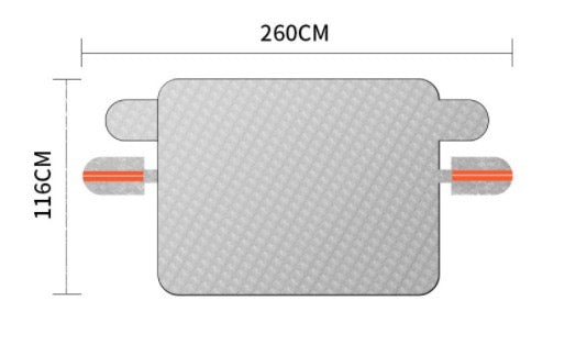 Magnetische Frontscheibenabdeckung mit Spiegelschutz