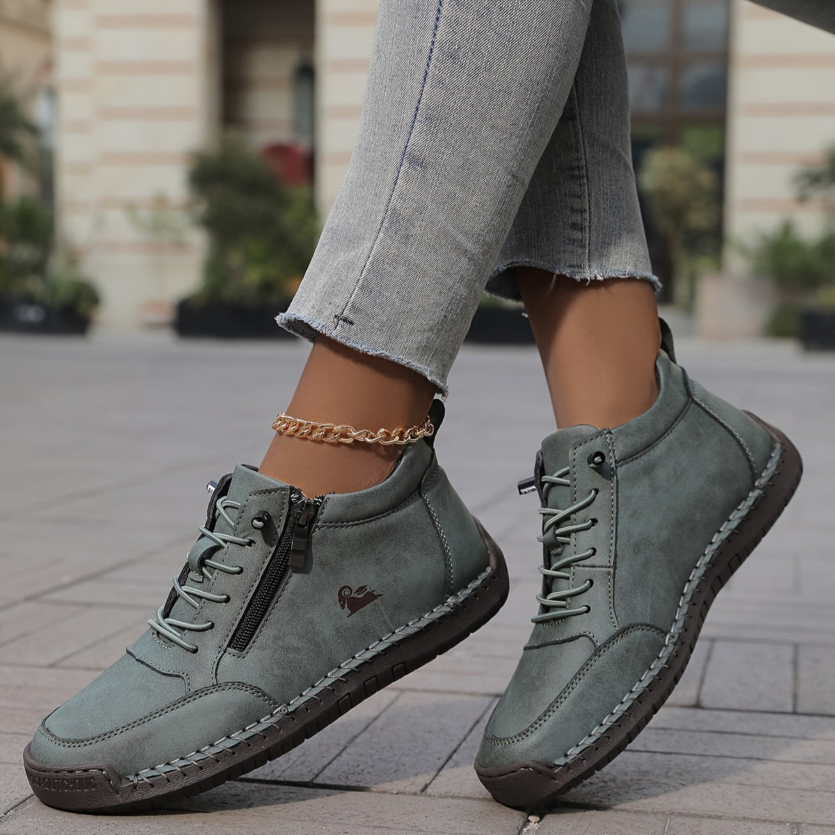 Damen Walkingschuhe mit Weiter Zehenbox und Rutschfester Sohle