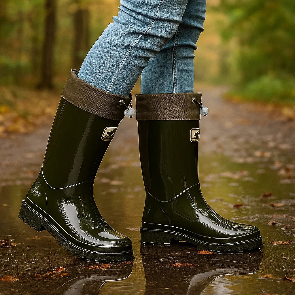 Wasserdichte Damen Gummistiefel mit Schnürung