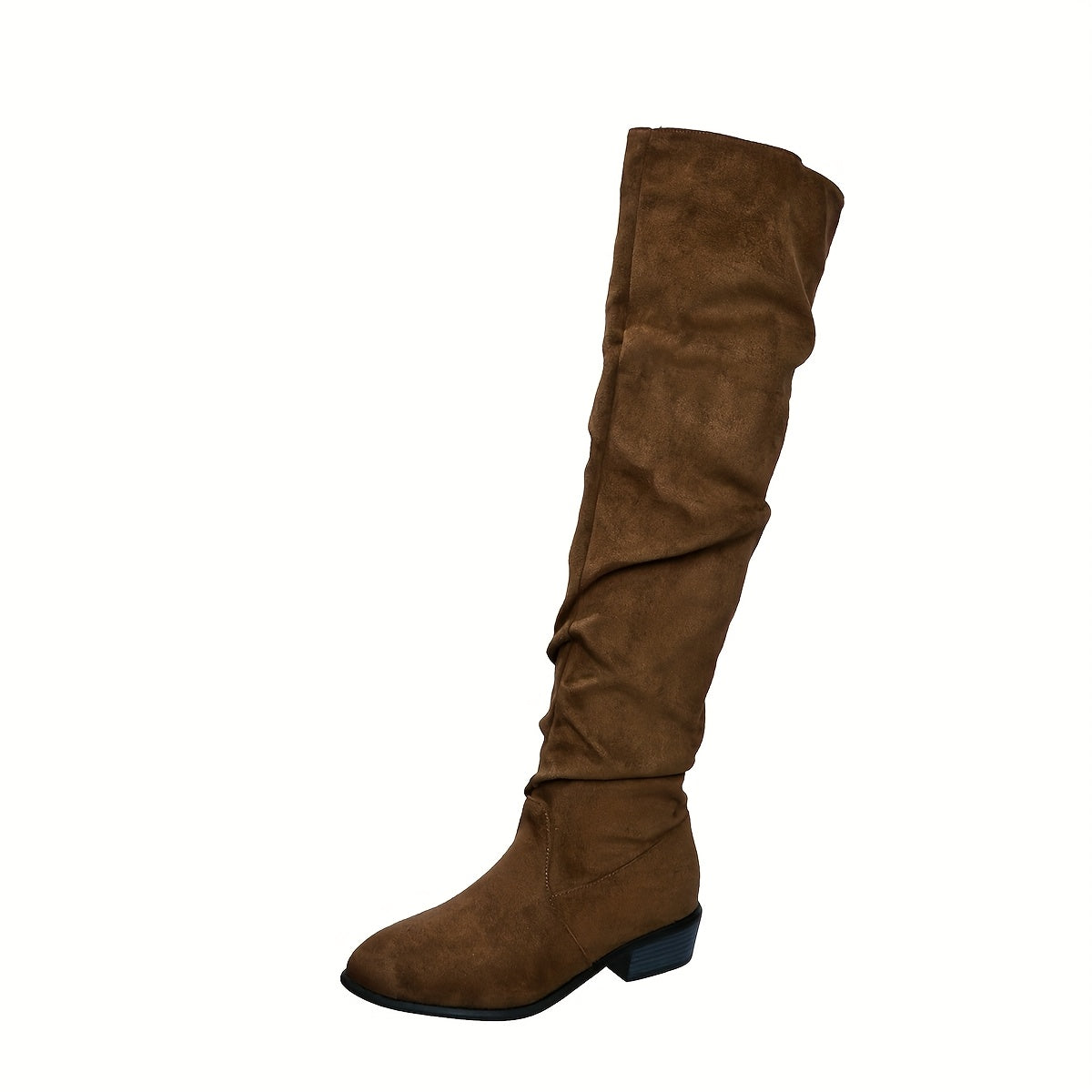 Lässige Damen Overknee Stiefel Mit Niedrigem Blockabsatz