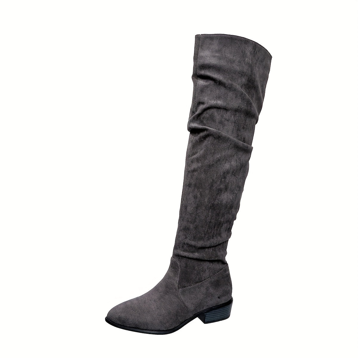 Lässige Damen Overknee Stiefel Mit Niedrigem Blockabsatz