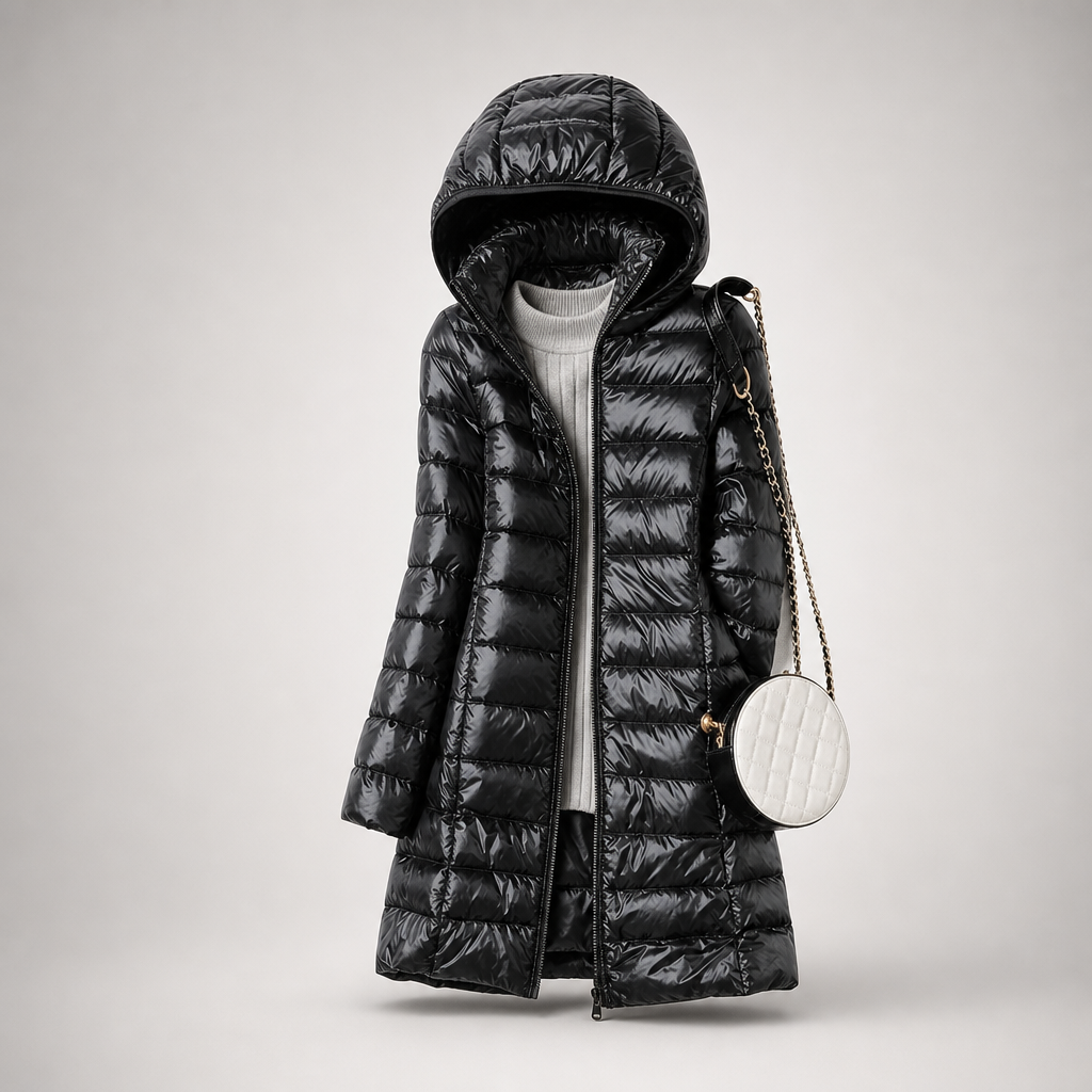 Ultraleichte Damen Steppjacke mit Abnehmbarer Kapuze