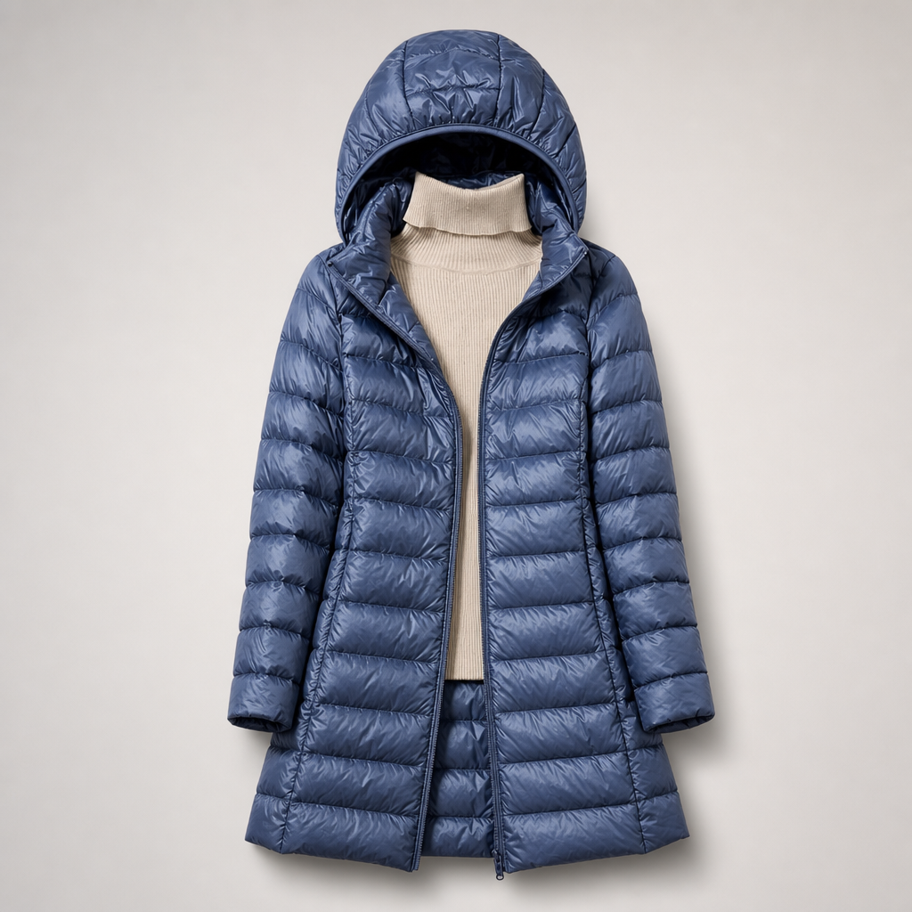 Ultraleichte Damen Steppjacke mit Abnehmbarer Kapuze