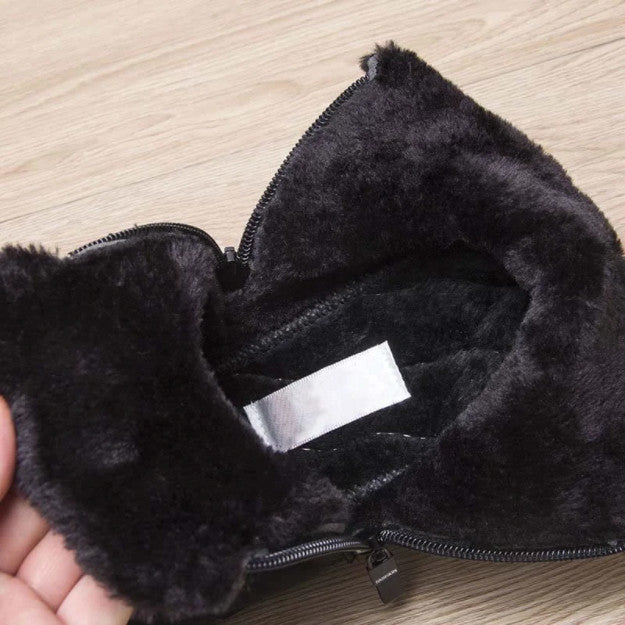 Gefütterte Herren Winter Stiefeletten mit Rutschfester Gummisohle