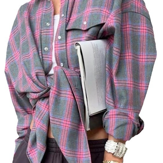 Oversize Flanellhemd mit Karomuster für den Herbst