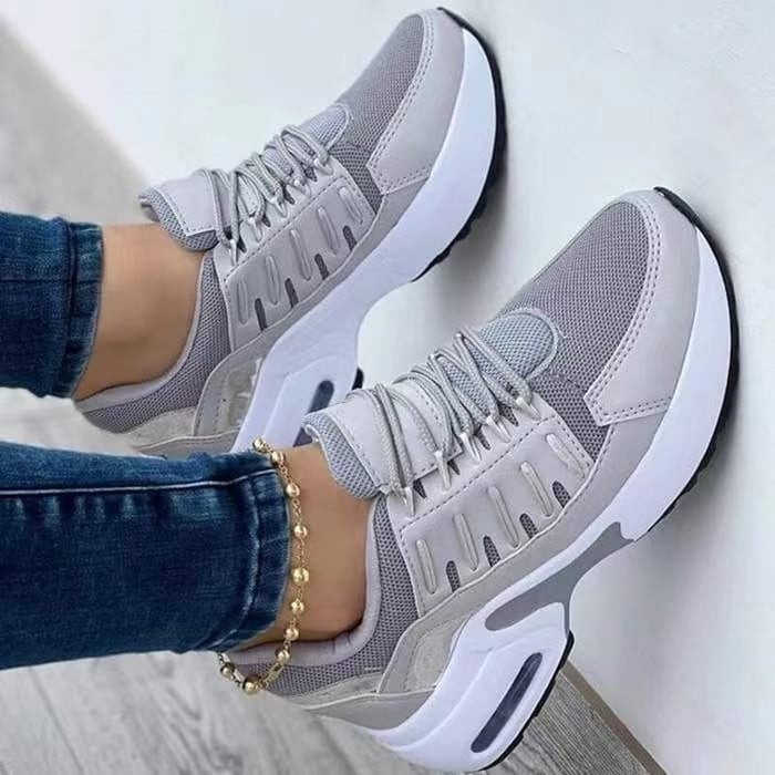 Damen Komfort Sneaker mit Luftpolstersohle und rutschfester Laufsohle