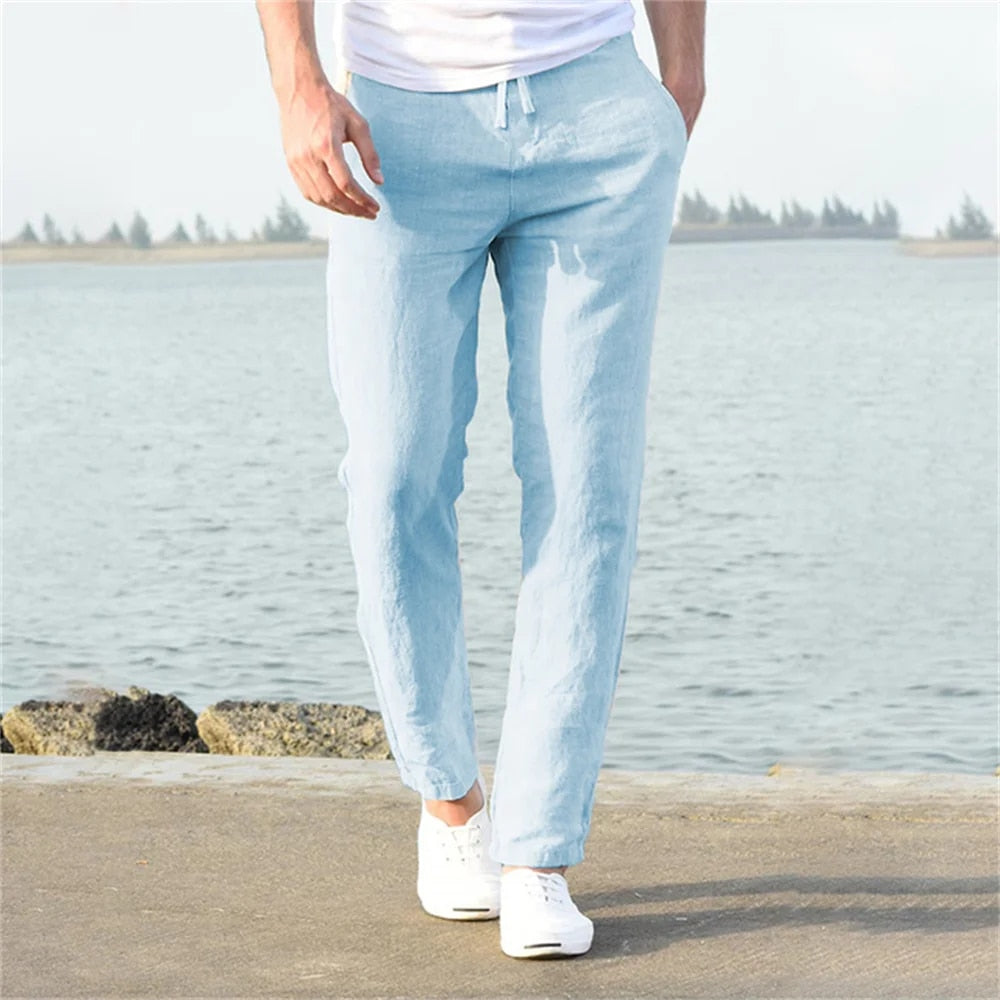 Lässige Herren Leinenhose mit Klassischem Schnitt