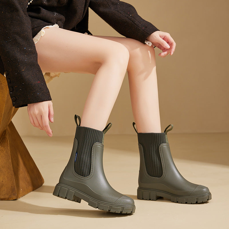 Wasserdichte Damen Gummistiefel mit Rutschfester Sohle