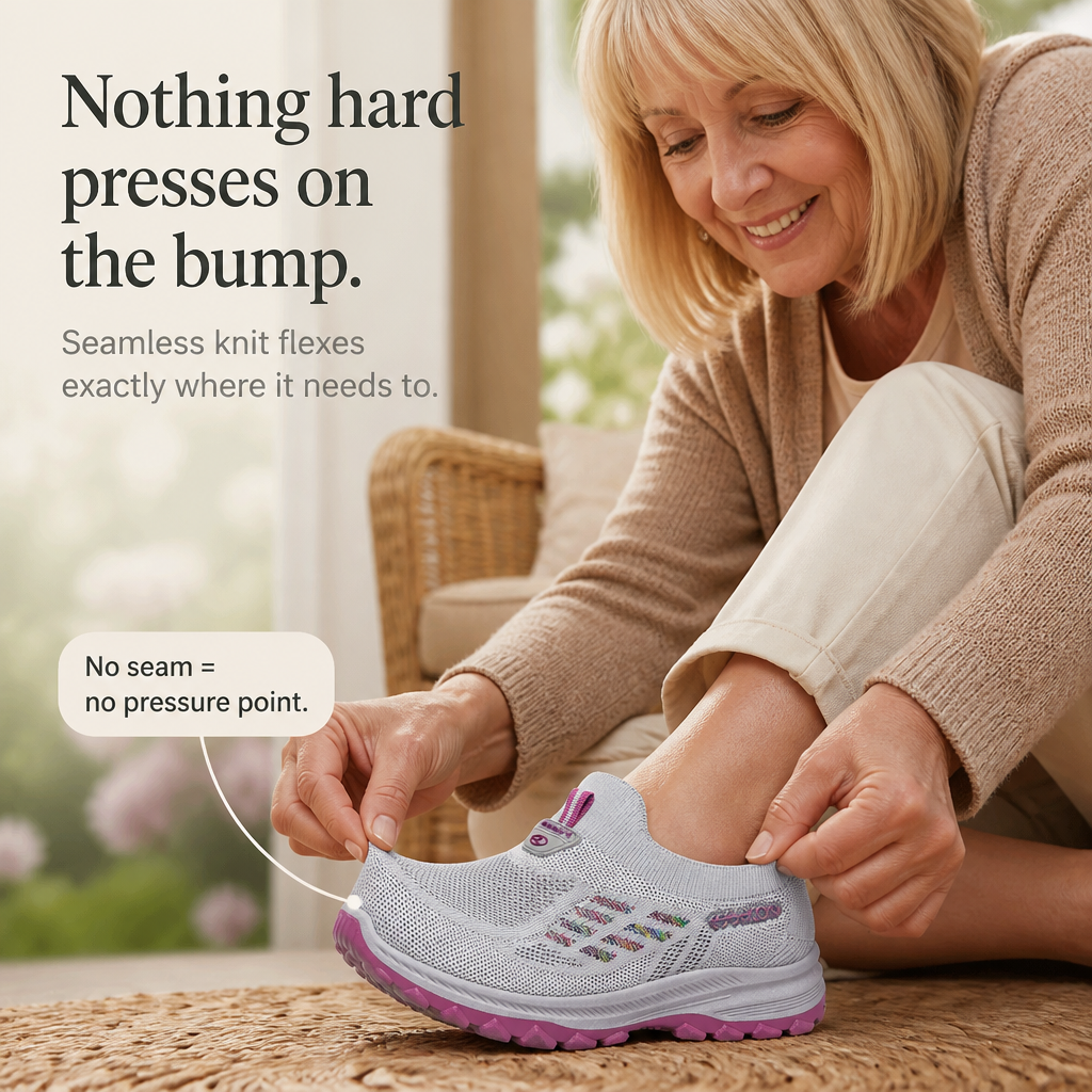 Weite Damen Stretch Strick Slip-On Sneaker