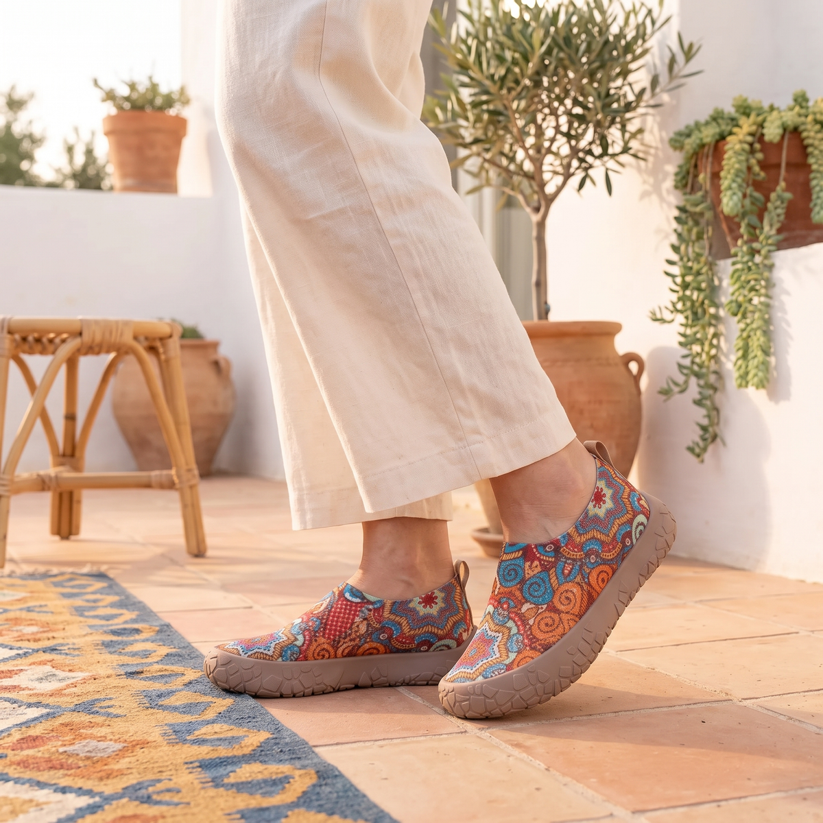 Unisex Gemusterte Barfußschuhe mit Breiter Zehenbox