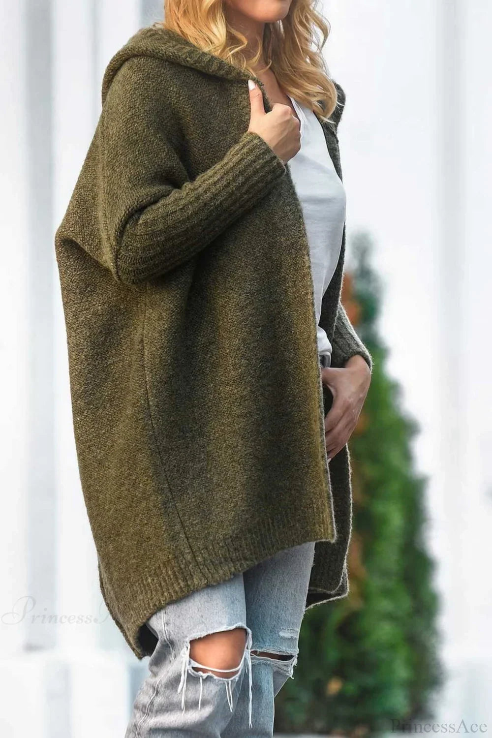 Strickjacke mit Colourblock-Design und Reverskragen
