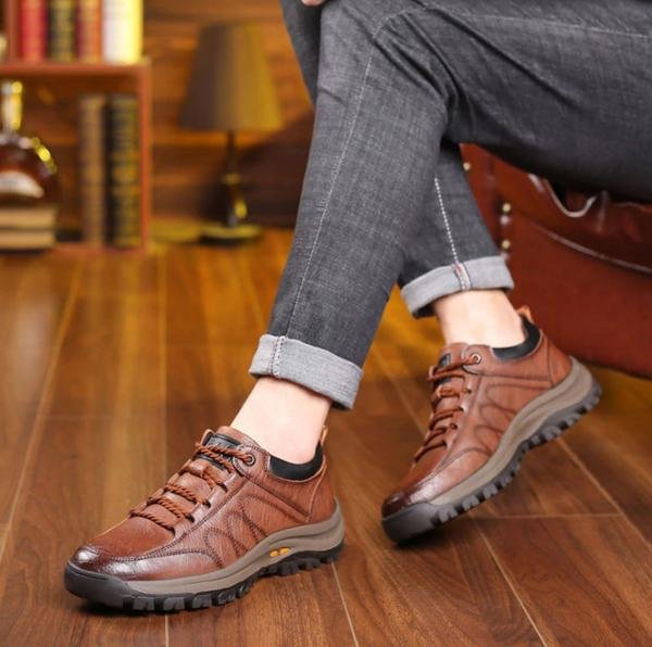 Herren Wasserdichte Orthopädische Lederschuhe