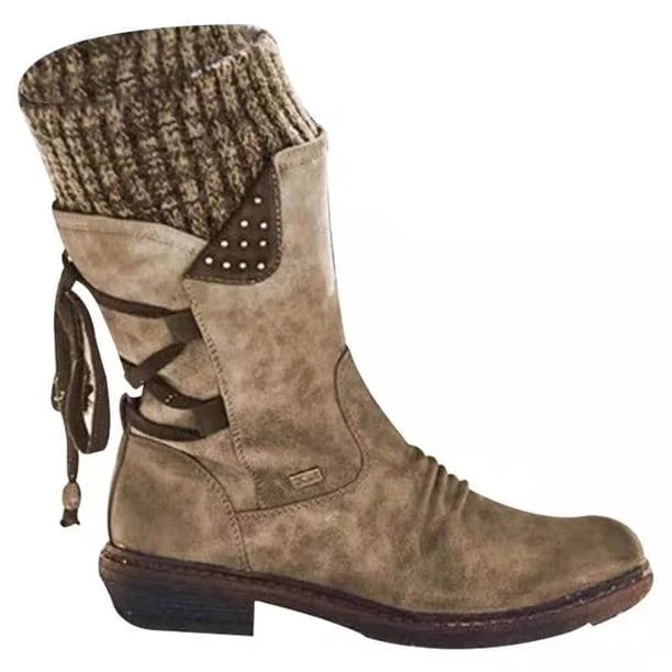 Wasserdichte Damen Stiefel Mit Wadenreißverschluss