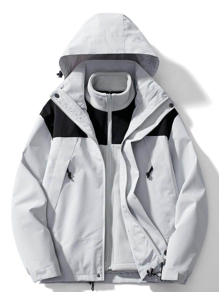 3-in-1 Damen Outdoorjacke mit Abnehmbarem Fleecefutter