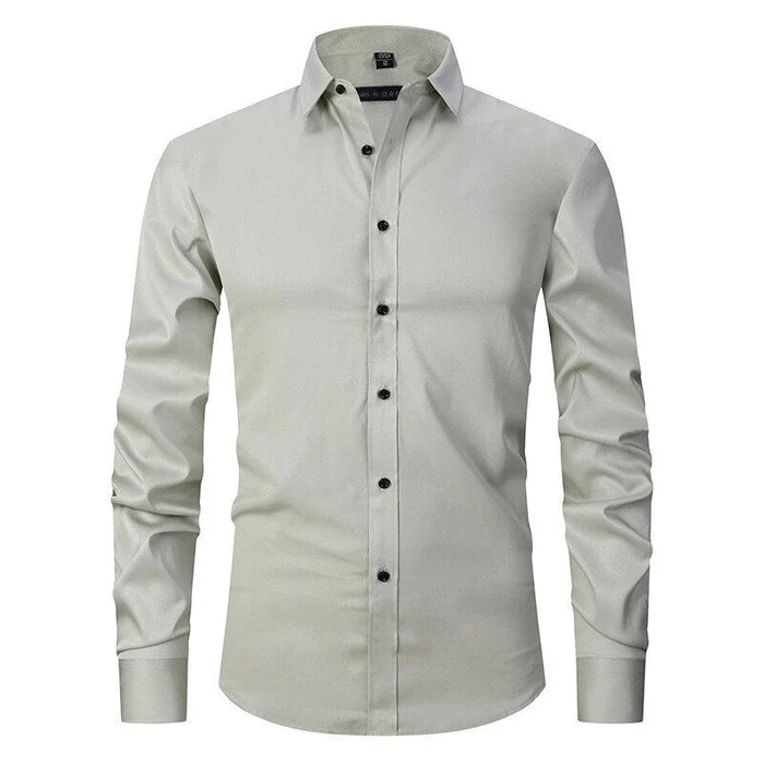 Knitterfreies Slim Fit Herren Stretchhemd