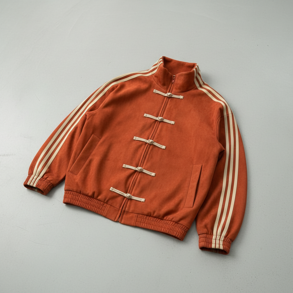 Damen Trainingsjacke im Retro Stil mit Kontraststreifen