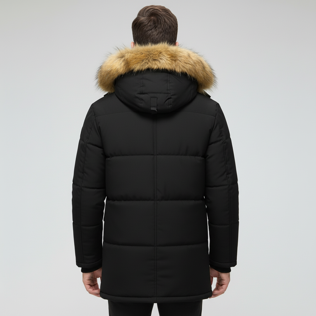Herren Winterparka Mit Teddyfutter Und Kapuze