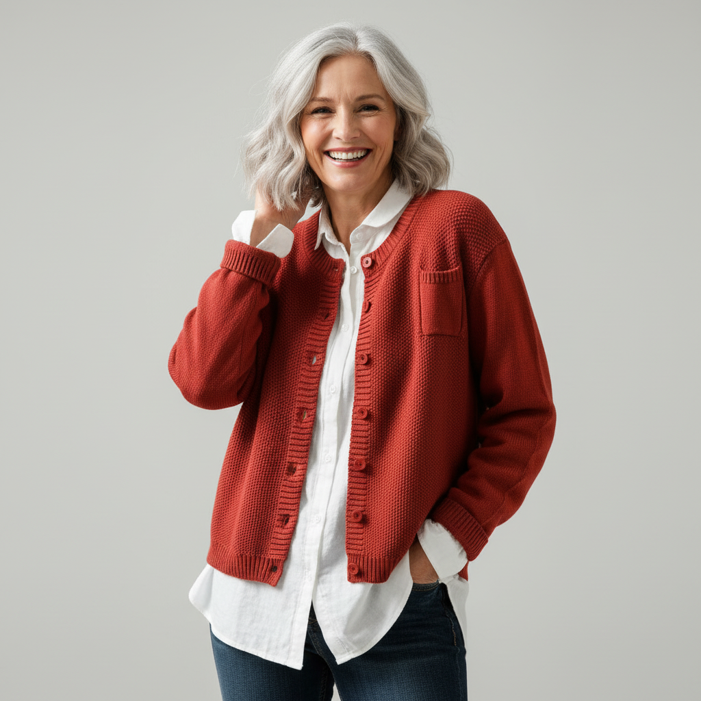 Kuscheliger Strickcardigan Mit Brusttasche