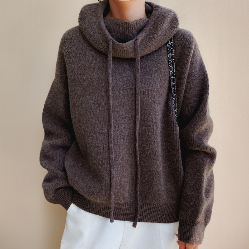 Damen Rollkragenpullover Aus Feinstrick