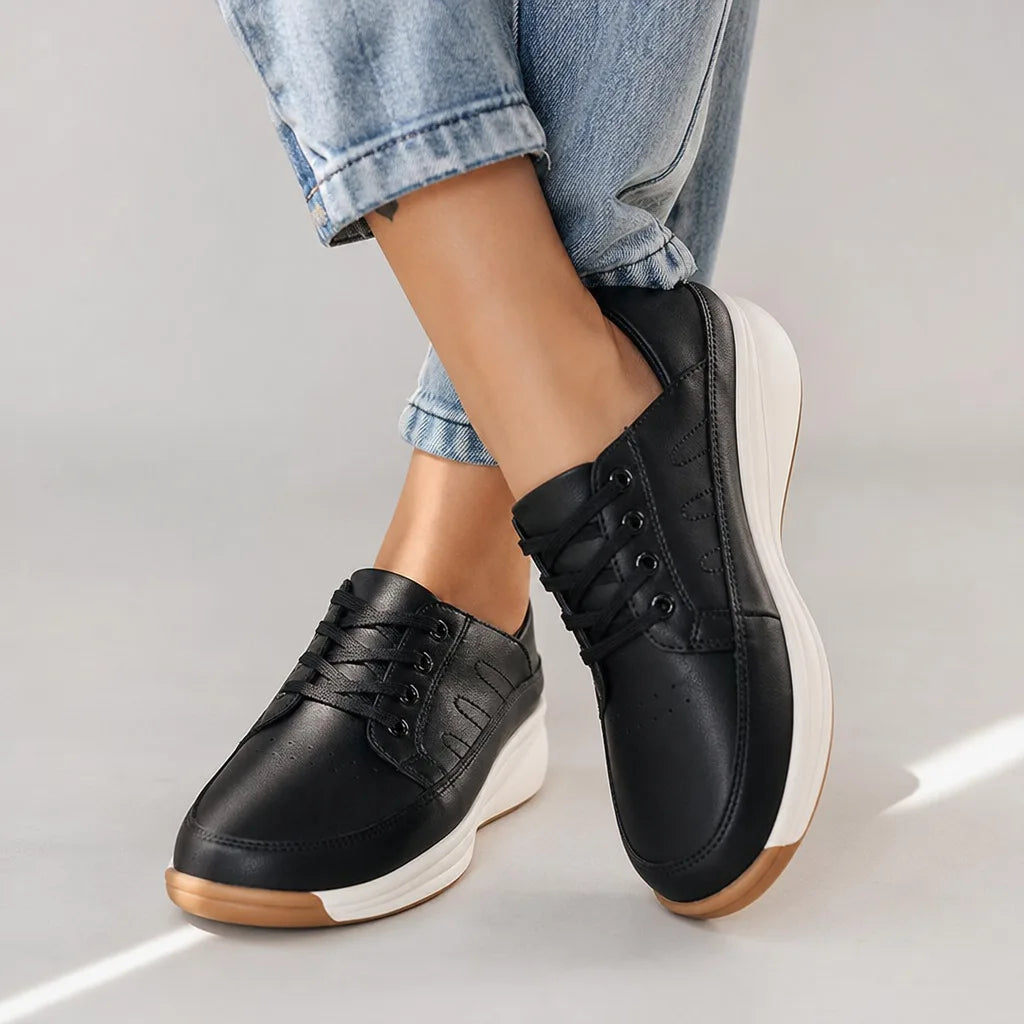 Bequeme Damen Schnürschuhe für den Alltag mit Dämpfung