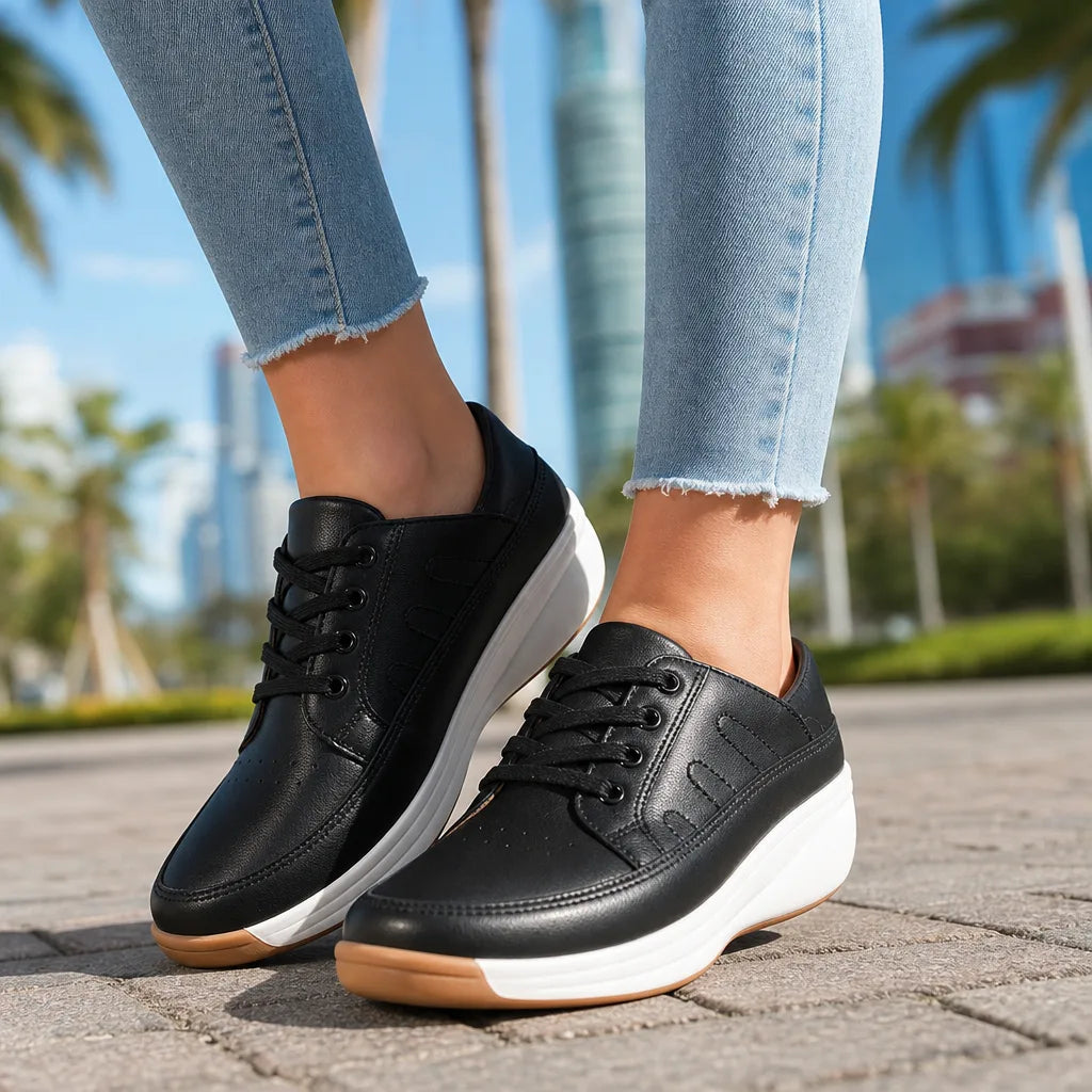 Bequeme Damen Schnürschuhe für den Alltag mit Dämpfung