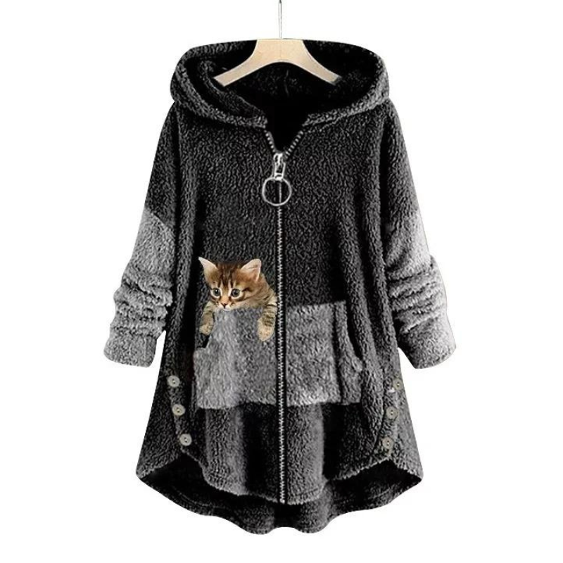 Warmer Damen Plüsch Hoodie Ultraweich
