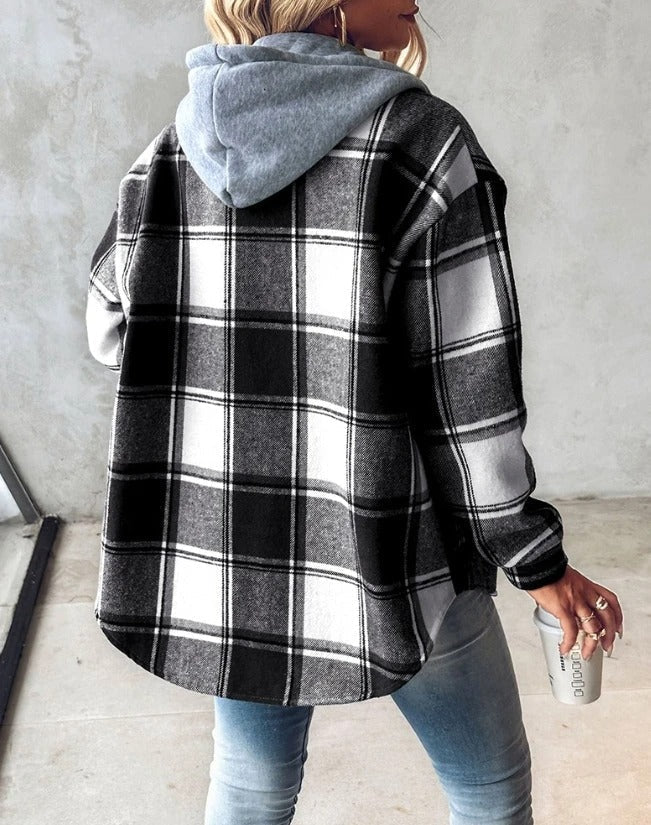 Sweat-shirt à capuche imprimé avec poche kangourou