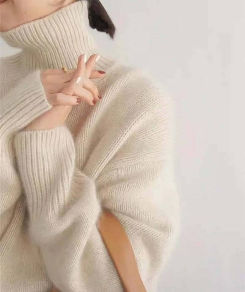 Damen Rollkragenpullover aus Weichem Feinstrick
