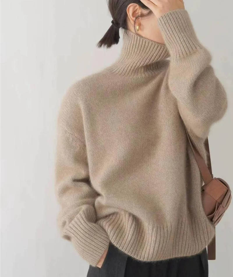 Damen Rollkragenpullover aus Weichem Feinstrick
