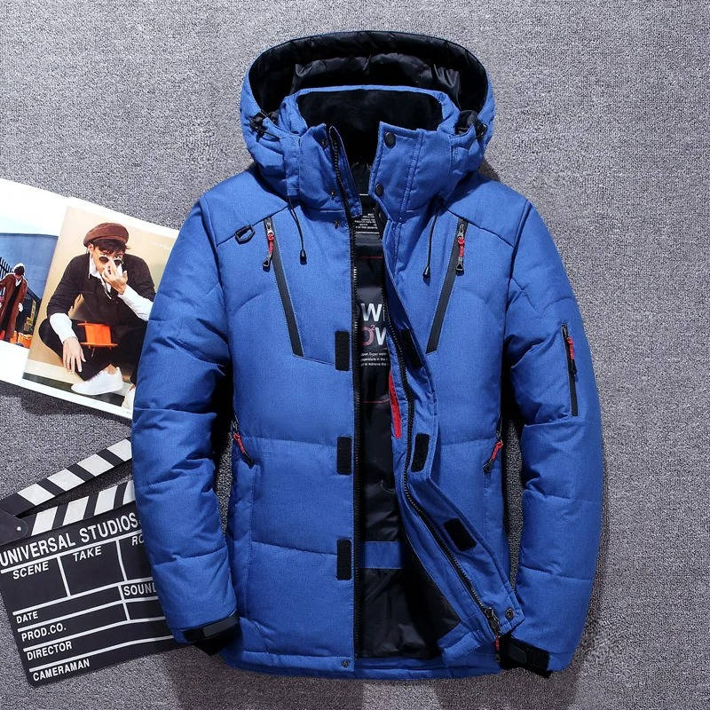 Parka d'hiver matelassé pour homme avec capuche réglable