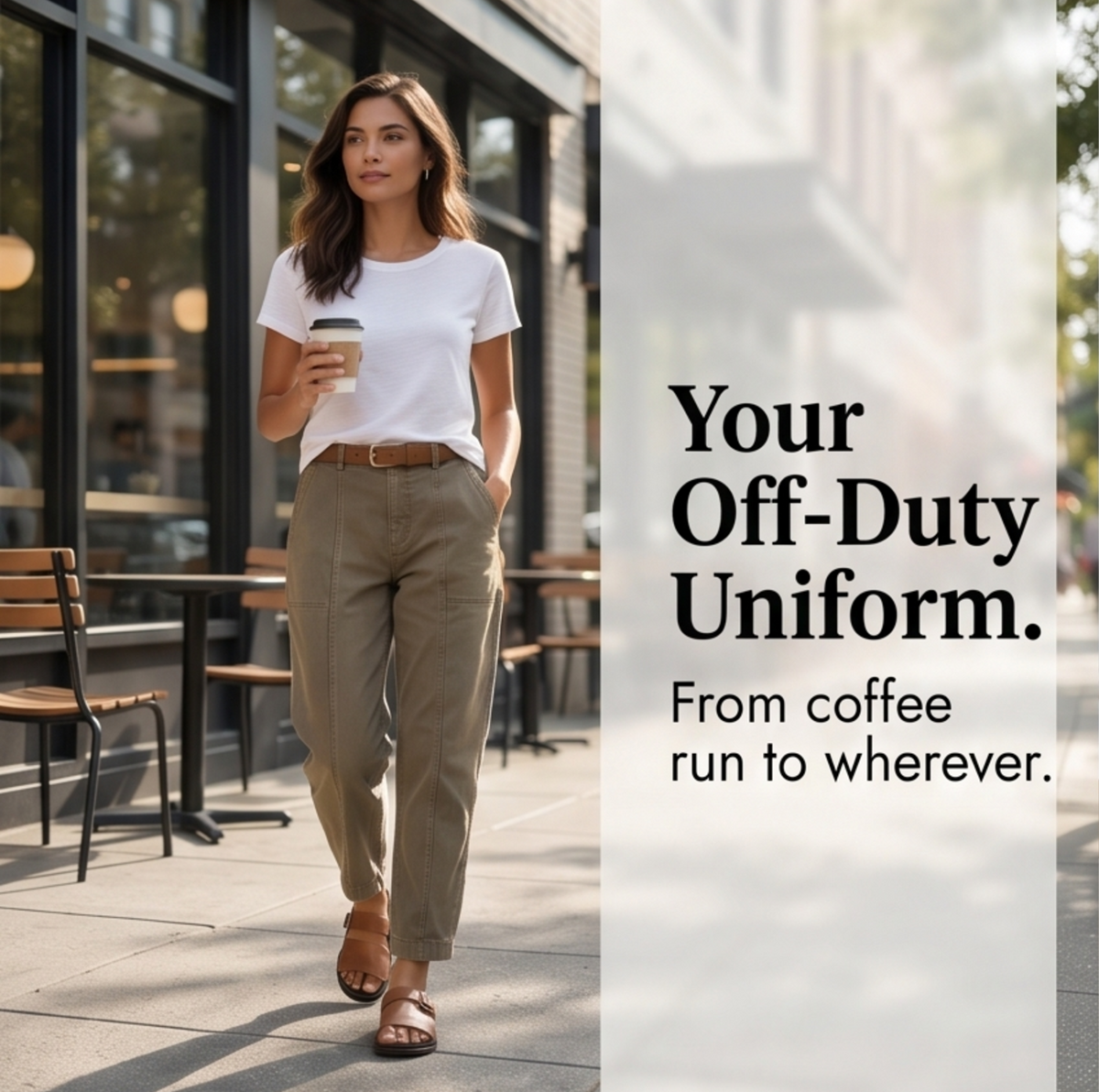 Hochgeschnittene Karottenhose mit Saumdetail für Büro und Freizeit