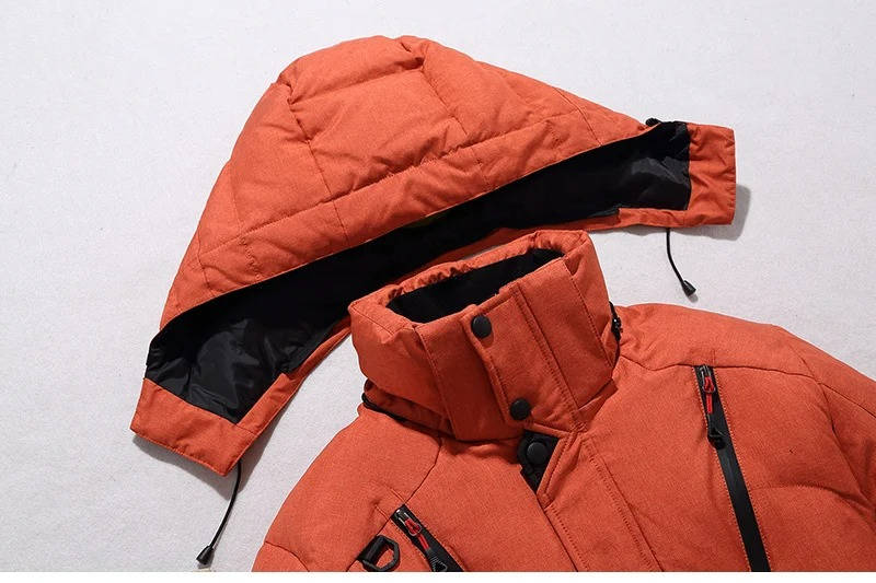 Herren Winterparka Wattiert mit Verstellbarer Kapuze