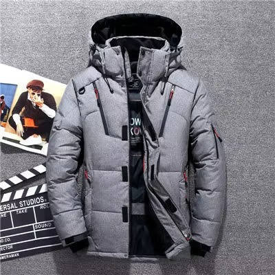 Herren Winterparka Wattiert mit Verstellbarer Kapuze