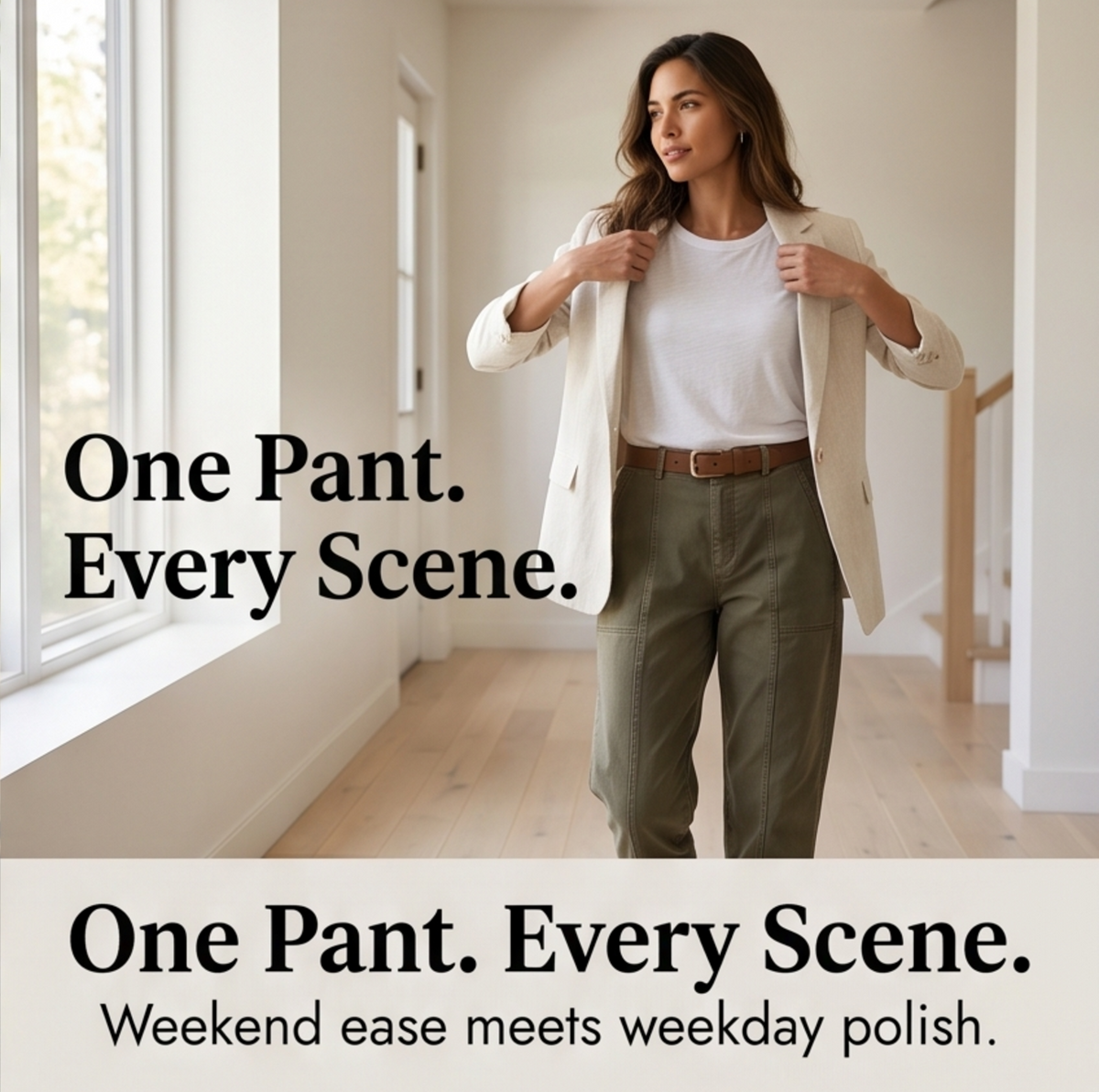 Hochgeschnittene Karottenhose mit Saumdetail für Büro und Freizeit