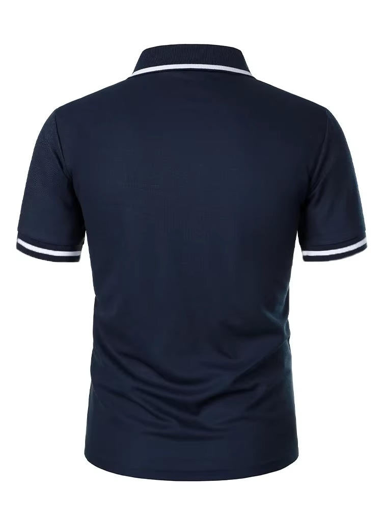 Herren Kurzarm-Poloshirt aus Baumwollmix mit Brusttasche