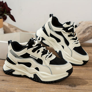 Damen Plateau Sneaker mit dicker Sohle