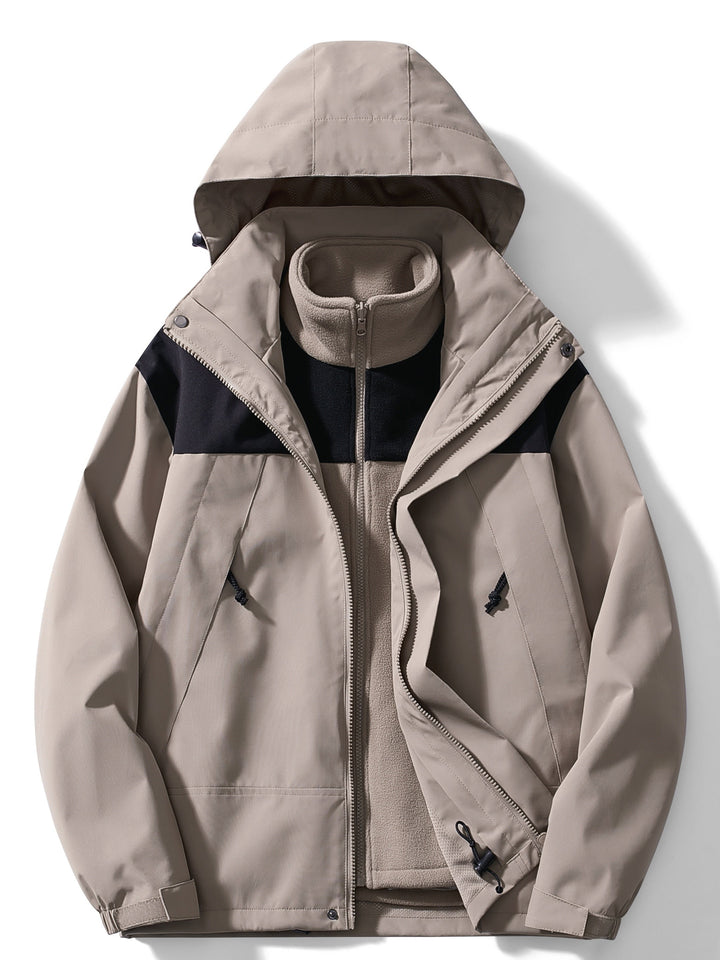 3-in-1 Damen Outdoorjacke mit Abnehmbarem Fleecefutter