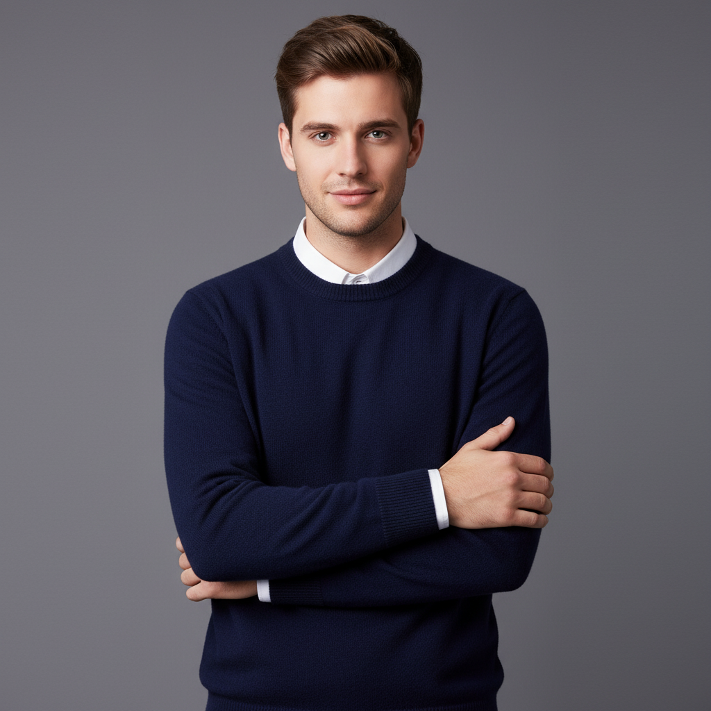 Weicher Herren Feinstrick Pullover Für Jeden Tag