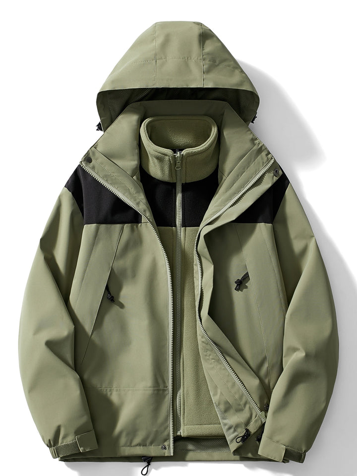 3-in-1 Damen Outdoorjacke mit Abnehmbarem Fleecefutter