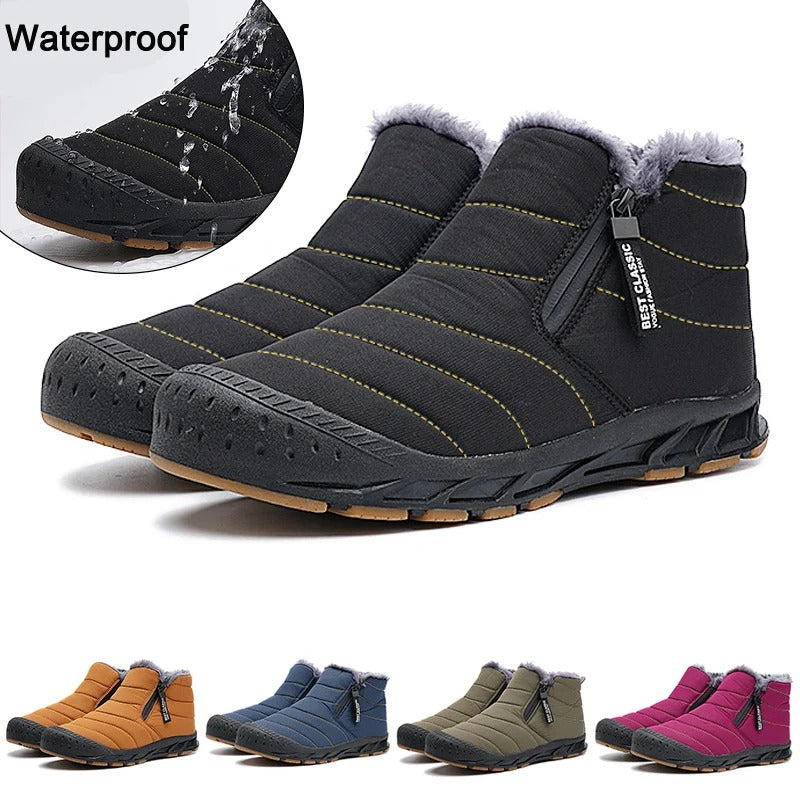 Gefütterte Barfuss-Winterschuhe mit Warmfutter und Weiter Zehenbox
