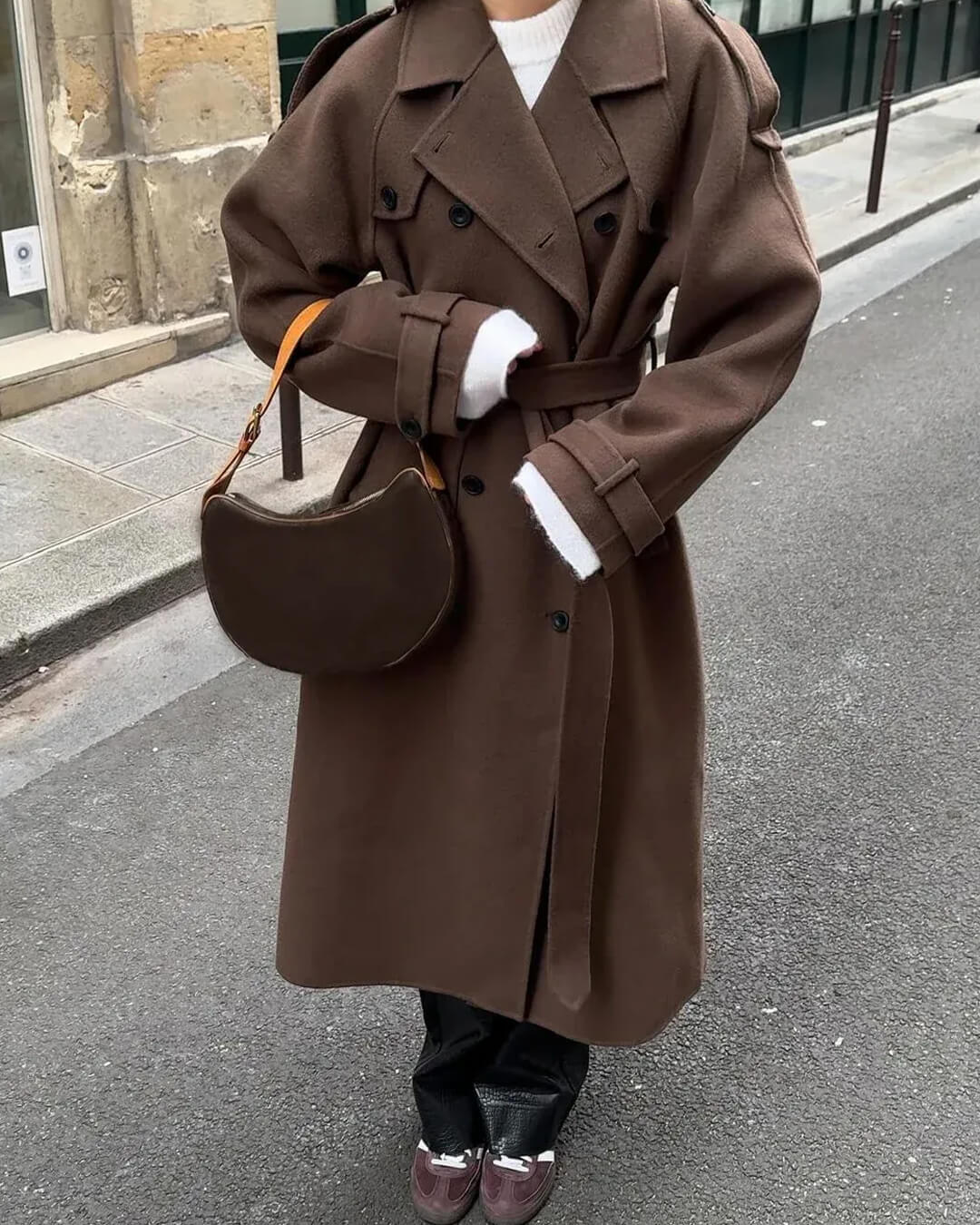 Eleanor | Wool Blend Longline Trench Coat