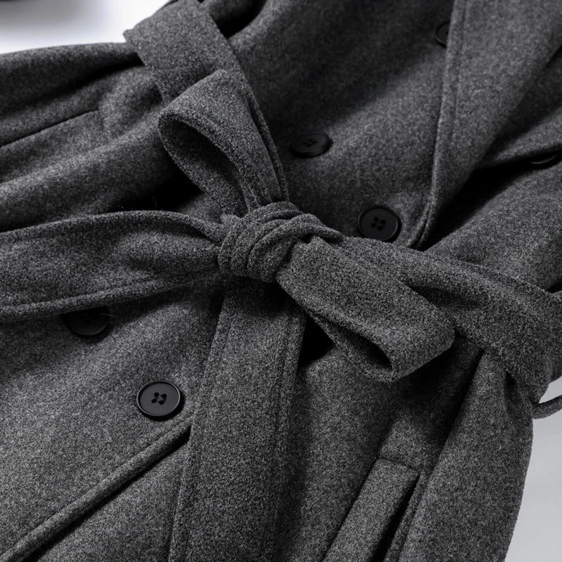 Eleanor | Wool Blend Longline Trench Coat