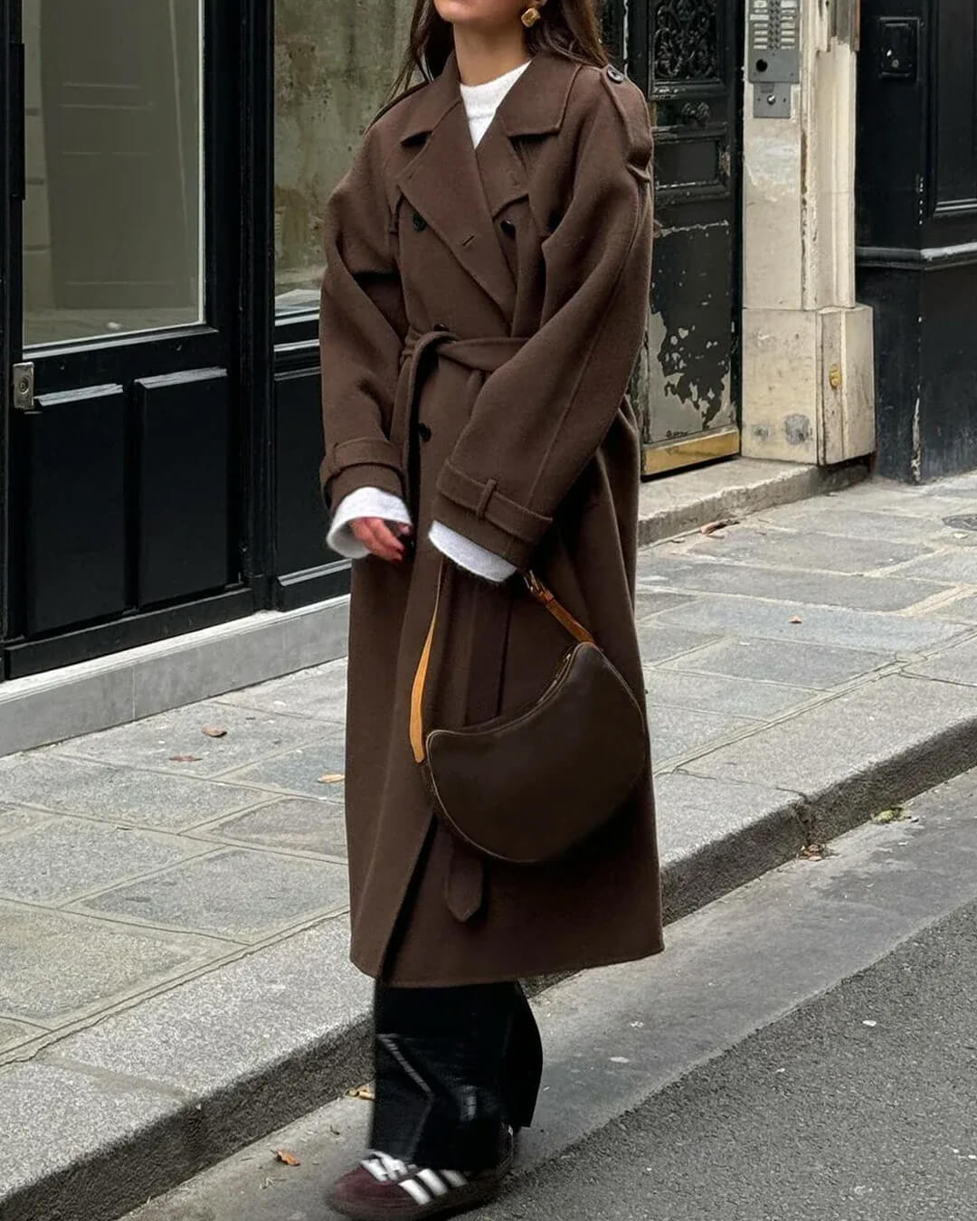 Eleanor | Wool Blend Longline Trench Coat