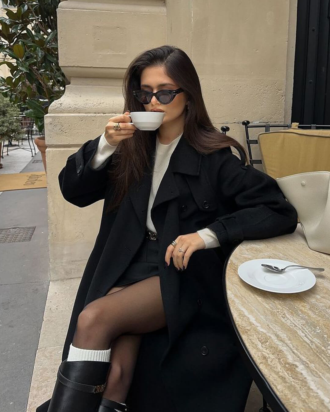 Eleanor | Wool Blend Longline Trench Coat