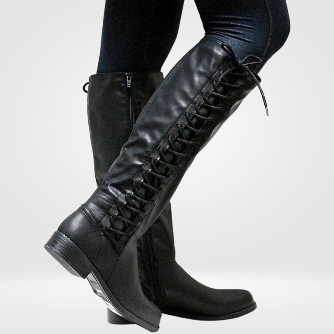 Gefütterte Kniehohe Stiefel Mit Blockabsatz